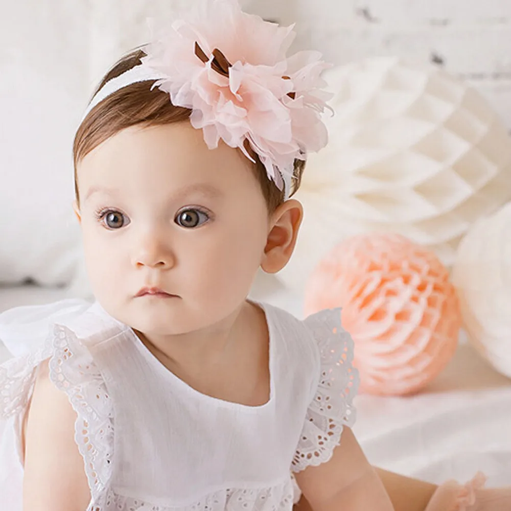 2020 new Baby big flower hairband Kids Baby Girls Head Band Hair Bows Flower Girl