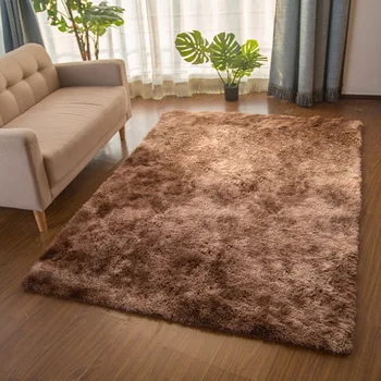 

Living Room Soft Carpet Long Plush Floor Rug Home Decor Long Hair Fashion Bedroom Carpet Window Bedside Mats 6 Colors New