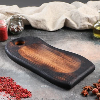 

Board for serving steak "Black Druid", 37x18 cm, solid oak