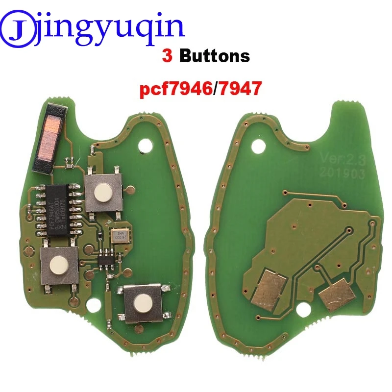 Автомобильный ключ jingyuqin 3 B для Renault Megane Modus Clio Kangoo Logan Sandero Duster ASK PCF7946/PCF7947 с чипом 433
