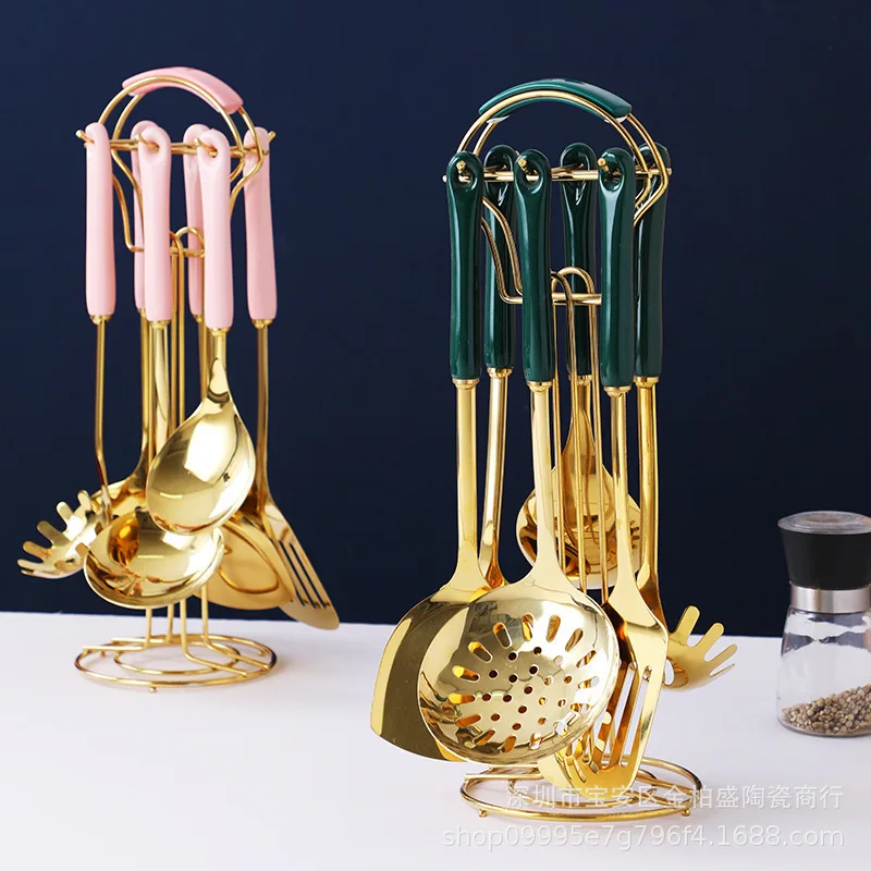 

Ins Nordic Cooking Utensils Stainless Steel Cookware Set Non Stick Cooking Pot kitchenware Kitchen Tool Accessories Sets Shelf