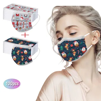 

100pc Adult's Mix Mask Disposable Protective Masks Breathable Skin-friendly Facemask 3layer Non-woven Mascarillas Earhook Masque