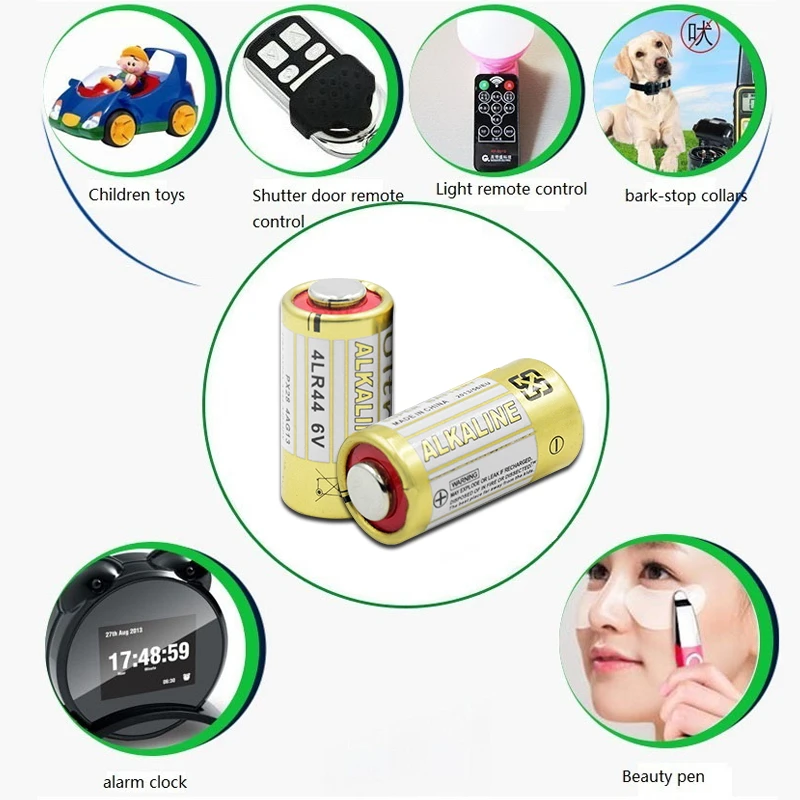 Alkaline Battery 10pcs 4LR44 6V Dry Alkaline Batteries for Dog Training Shock Collars A544V 4034PX PX28A L1325 4AG13 544 4A76 Camera Battery