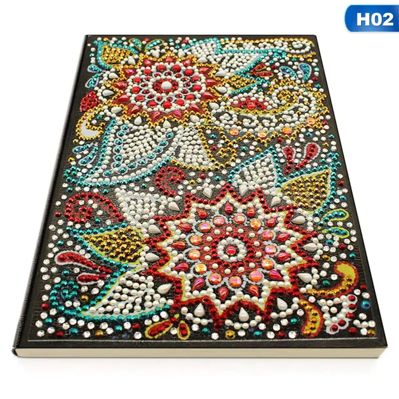 Diy Art Алмазный альбом для рисования дневник Полный Круглый Вышивка мозаикой из стразов A5 64 страницы сова с изображением павлиньей мандалы бабочки