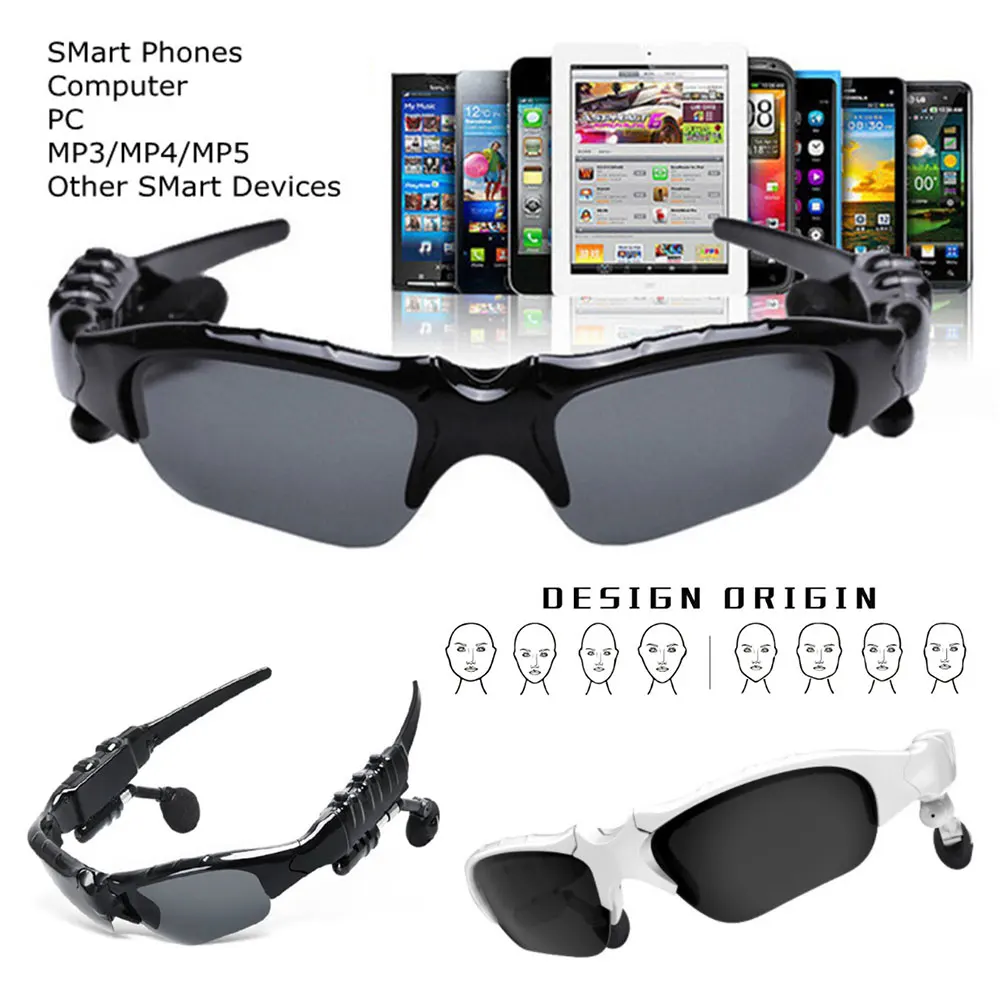 

Bluetooth 5.0 Polarized Sunglasses Headset Smart Noise Reduction Earbuds Wireless Headphone W/ Mic for Driving Travel