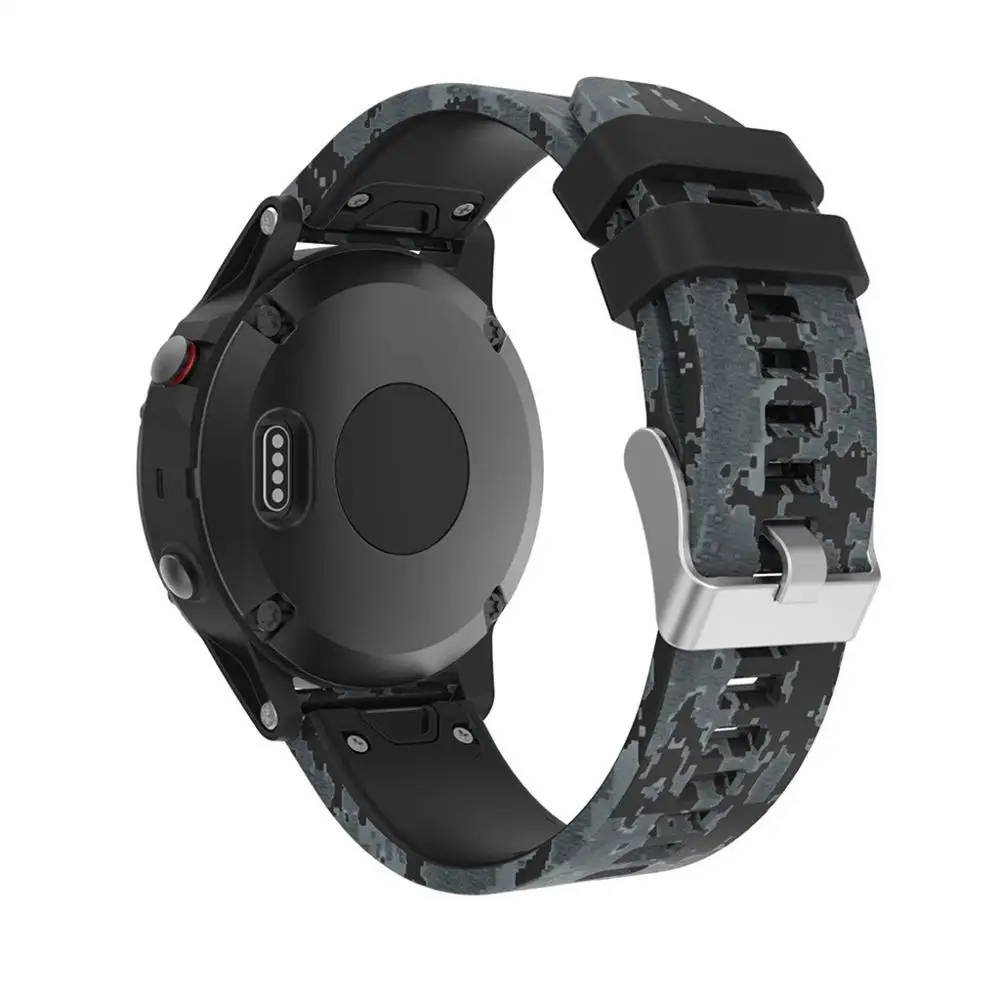 A Для Garmin Fenix 5 Plus gps часы замена из силикагеля, мягкий ремешок для быстрой установки смарт часы браслет аксессуары#810 - Цвет: A