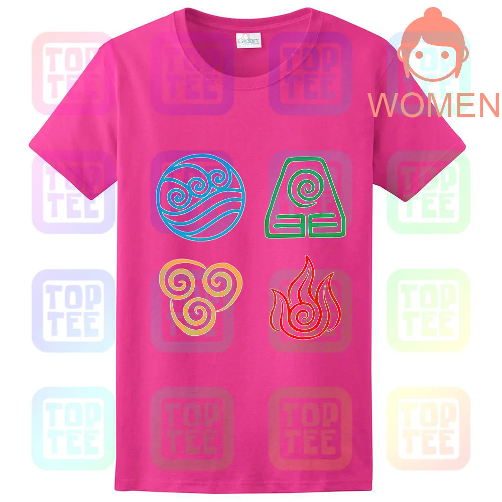 WOMEN-ROSE Аватар Последний Airbender/Legend Of Korra Tribe Print Мужская футболка для взрослых летняя одежда Размер: S-3Xl - Цвет: WOMEN-ROSE