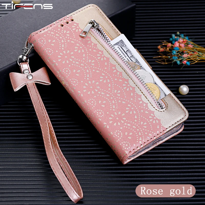

Flip Wallet Zipper Case For Samsung Galaxy J4 J6 Plus 2018 J3 J5 J7 2017 EU US Luxury Lace Leather Phone Cover Etui Mujer Shell