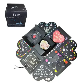 

Handmade DIY Explosion Box Gift Surprise Love Paper Box Package Memory Scrapbook Photo Album Wedding Anniversary Birthday Gifts