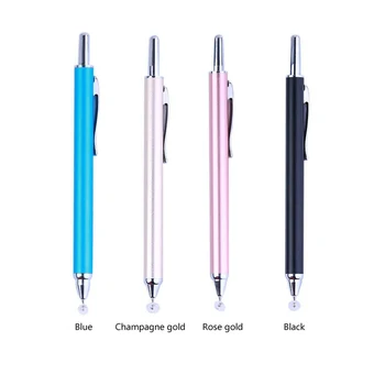 شراء100 قطعة/الوحدة الصحافة Stylus القلم ل أبل اللوحي اللمس بالسعة شاشة رسم قلم رصاص ل آيفون سامسونج دفتر الكتابة أقلام