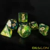 Bescon New Moonstone Dice Azure Stone, Polyhedral Dice Set of 7 3