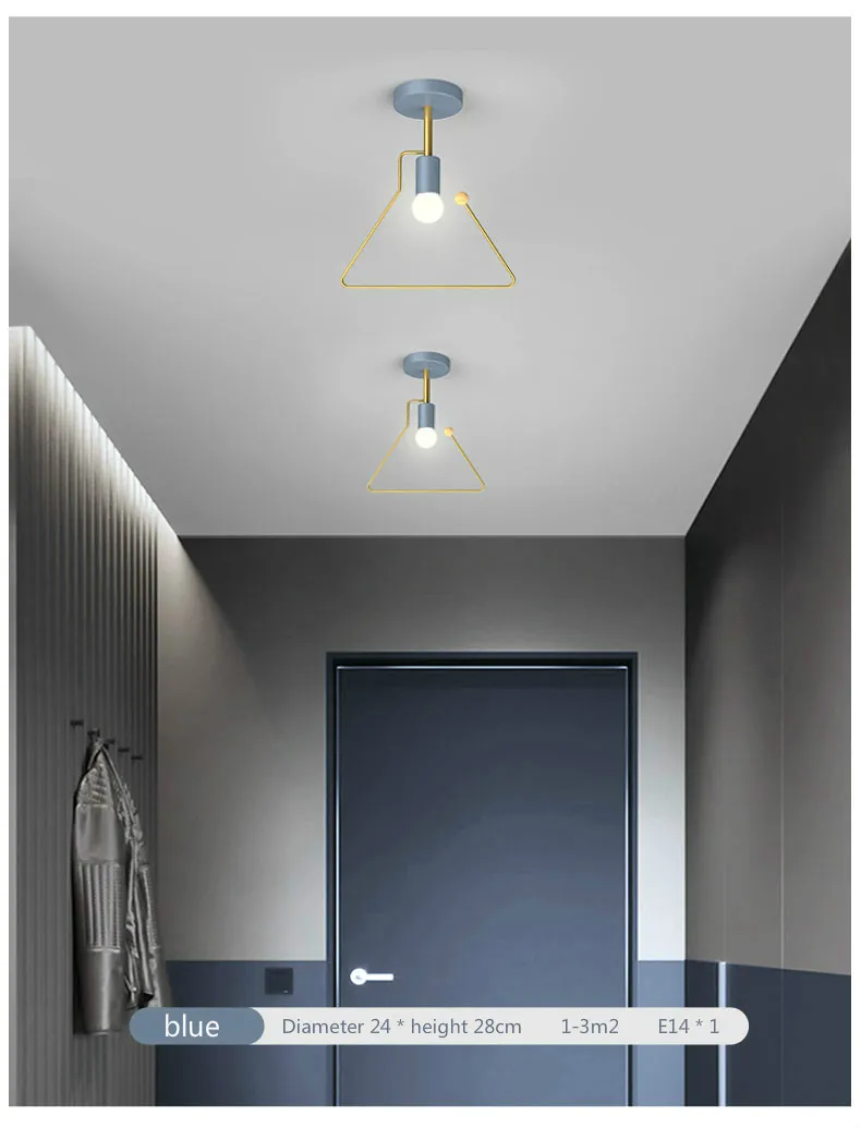 Luz do Corredor Vermelho Nordic Hall Varanda Simples Moderno Estrela Vestiário Escada Lâmpada Teto Luz Net 5 Luzes e Iluminação
