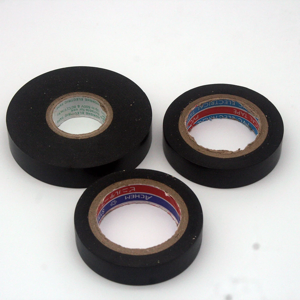 15M 25MBlack Electrician Insulation Tape High Voltage Plastic Flame Retardant Waterproof PVC