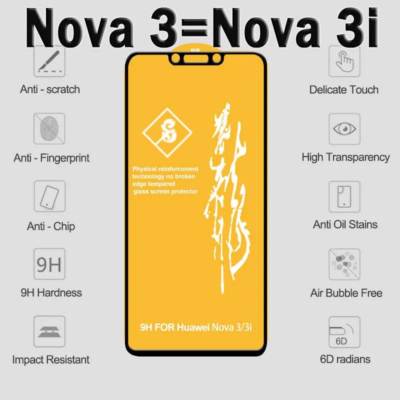 Полное покрытие 6D для Huawei Honor 7X 8X протектор экрана на Защитное стекло P20 Pro Mate 10 20 9
