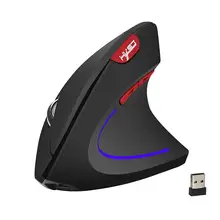 HXSJ-T22 bezprzewodowa mysz do gier 2 4GHz ergonomiczne 4 przyciski pionowe 2400DPI akumulatorowa mysz optyczna myszy na PC Laptop Desktop tanie tanio CN (pochodzenie) 2 4 ghz wireless [object Dla palców 2 4GHz Gaming Mouse
