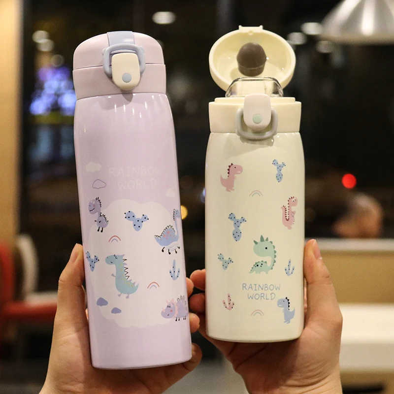 

500ml Baby Feeding Cup Stainless Steel Milk Thermos for Children Insulated hot water Bottle leak-poof thermal Cup