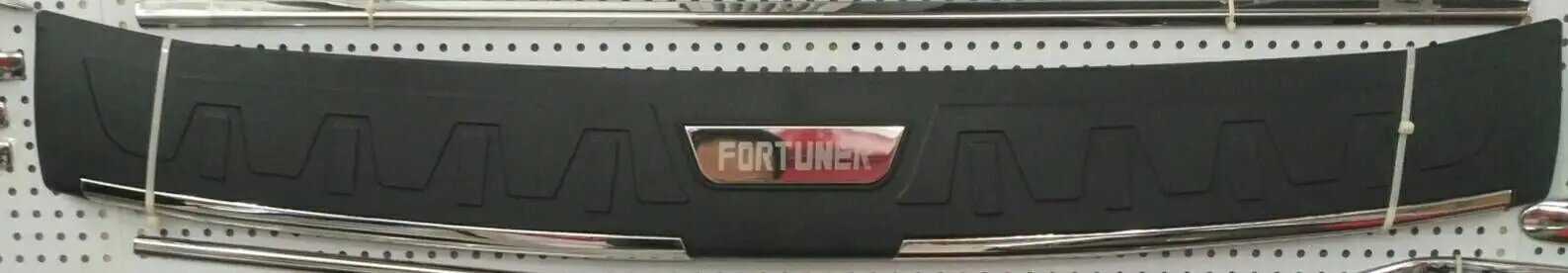 Черный Задний бампер протектор грузовой ШАГ ПАНЕЛЬ крышка порога пластина отделка багажника гарнир для Toyota Fortuner