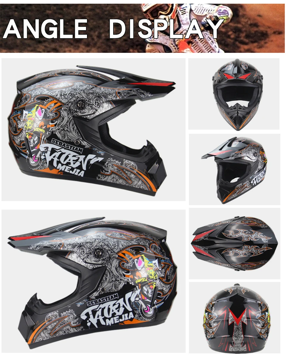 Мотоциклетный кросс мотоциклетный шлем для мотоциклетного шлема вниз MTB DH внедорожный мотоциклетный кросс гоночный шлем точка с очками