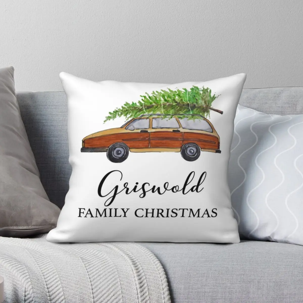 

Christmas Vacation Griswold Family Christmas Square Pillowcase Polyester Linen Velvet Zip Decor Throw Pillow Case Home Cushion