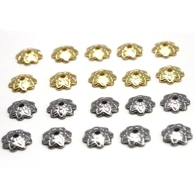 Stainless Steel Findings Jewelry Making  Stainless Steel End Caps Jewelry  Making - Jewelry Findings & Components - Aliexpress