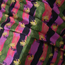 Цифровой Ptinted эластичный шелк креп-жоржет платье ткань