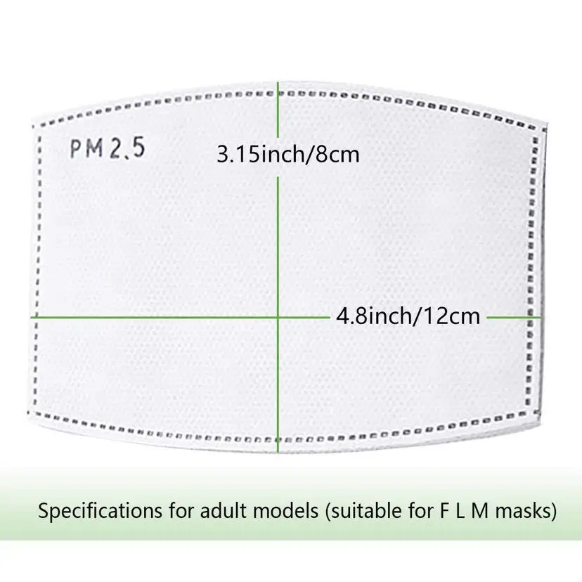 

500pcs PM 2.5 Mask Filter Anti Haze 5 Layers Mask Activated Carbon Filter Replaceable For Adults Mouth Mask Health Care