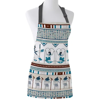 

Hieroglyphic Carvings Ancient Egyptian Temple Print Apron Print Unisex Kitchen Bib with Adjustable Neck for Cooking Gardening