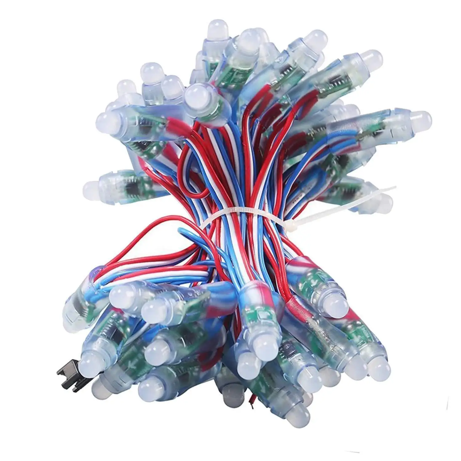 50 шт. DC5V/DC12V 12 мм WS2811Full Color светодиодный гирлянда 2811 IC RGB Цифровой адресуемый