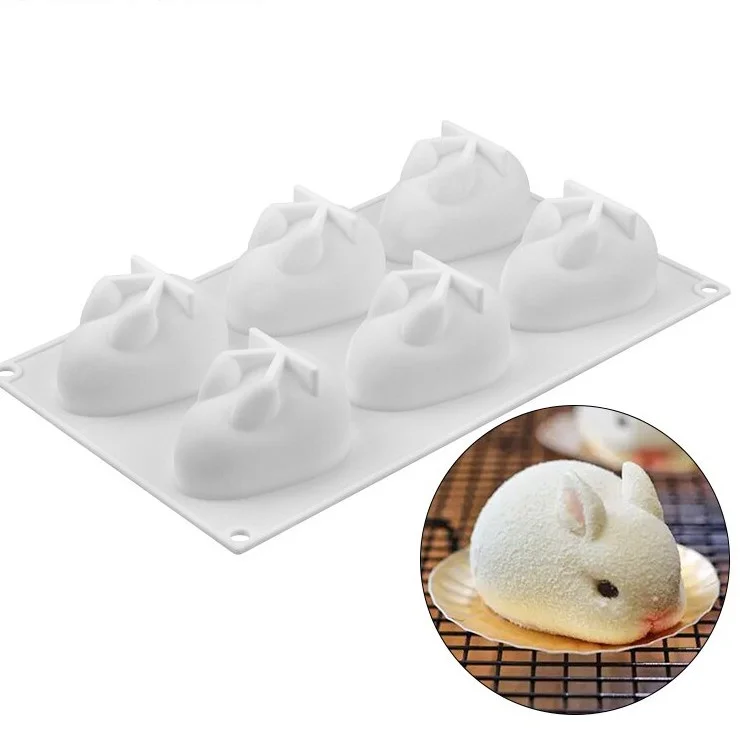 Silikon 3D Hase Kaninchen Kuchen Formen Backen Dekorieren Formen zum Backen Dessert Mousse – Detail 1
