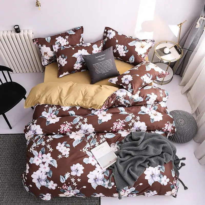 Комплект постельного белья из сверхтонкого волокна, модный качественный комплект постельного белья с розовыми оттенками, простыней, наволочек и пододеяльников для пуховых одеял - Цвет: ZA5
