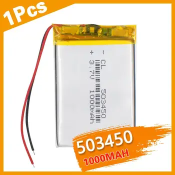 

1PCS 543450 3.7V 1100 mAh Polymer Lithium Rechargeable Battery Li-ion Battery 503450 523450 for Smart Phone DVD MP3 MP4