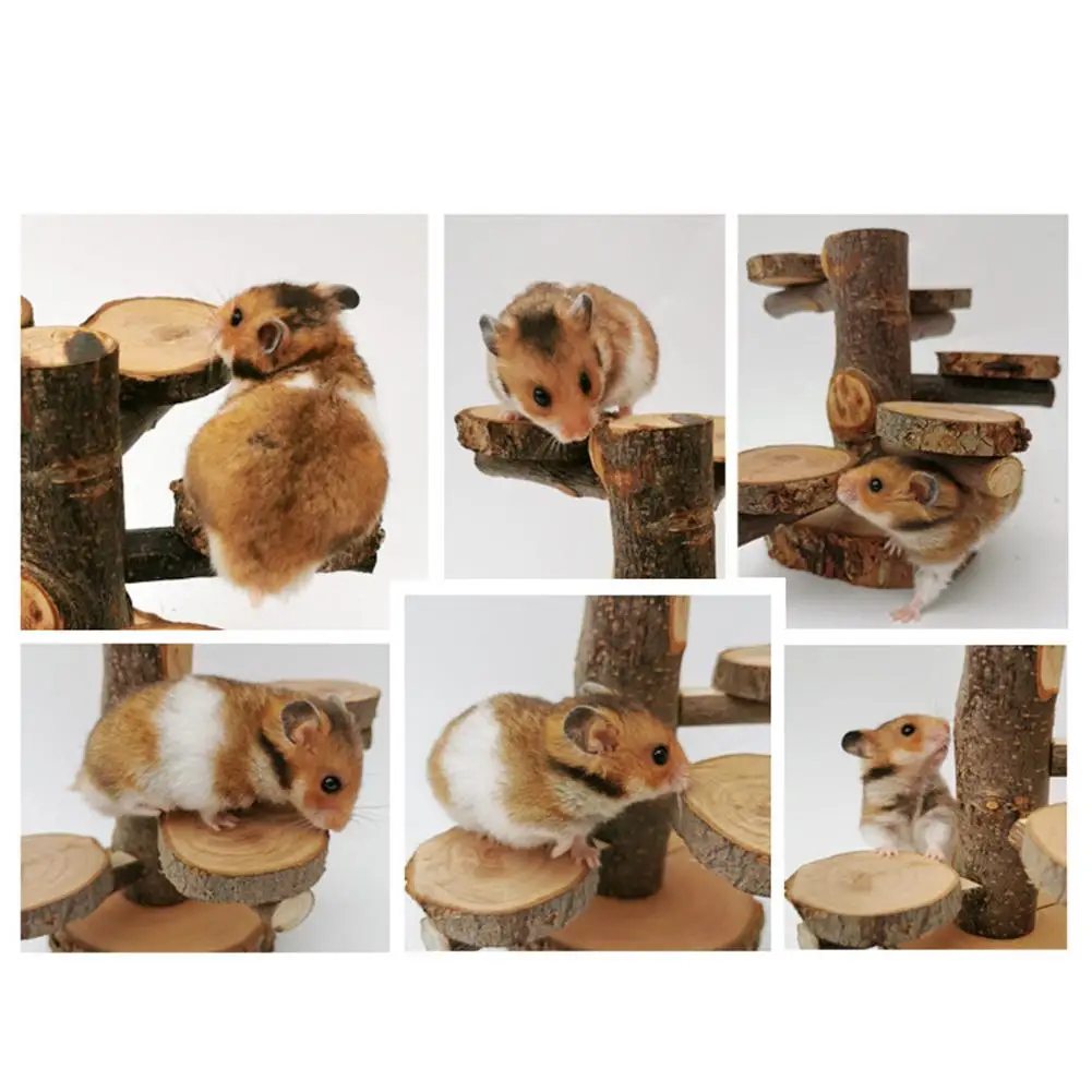 Небольшой лестница для животных Pet игрушка для коренных зубов деревянный Фитнес Аксессуары для скалолазания для небольших хомяков белки шиншиллы кролики 20E