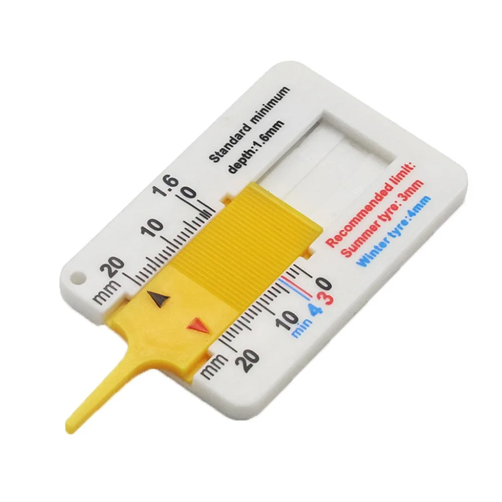 2pcs Vernier caliper depth gauge depth gauge for tread pattern of plastic tread gauge 0-20mm tread gauge tire tread depth 30N28 (4)