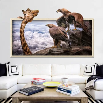 Wall Stickers Wholesale New Style Cartoon Tree Animal CHILDREN'S Room Kindergarten Background Creative Decoration Wall Stickers