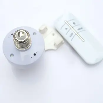 

E27 220V Wireless Remote Control Screw Lamp Base Bulb Holder with Strip Decor