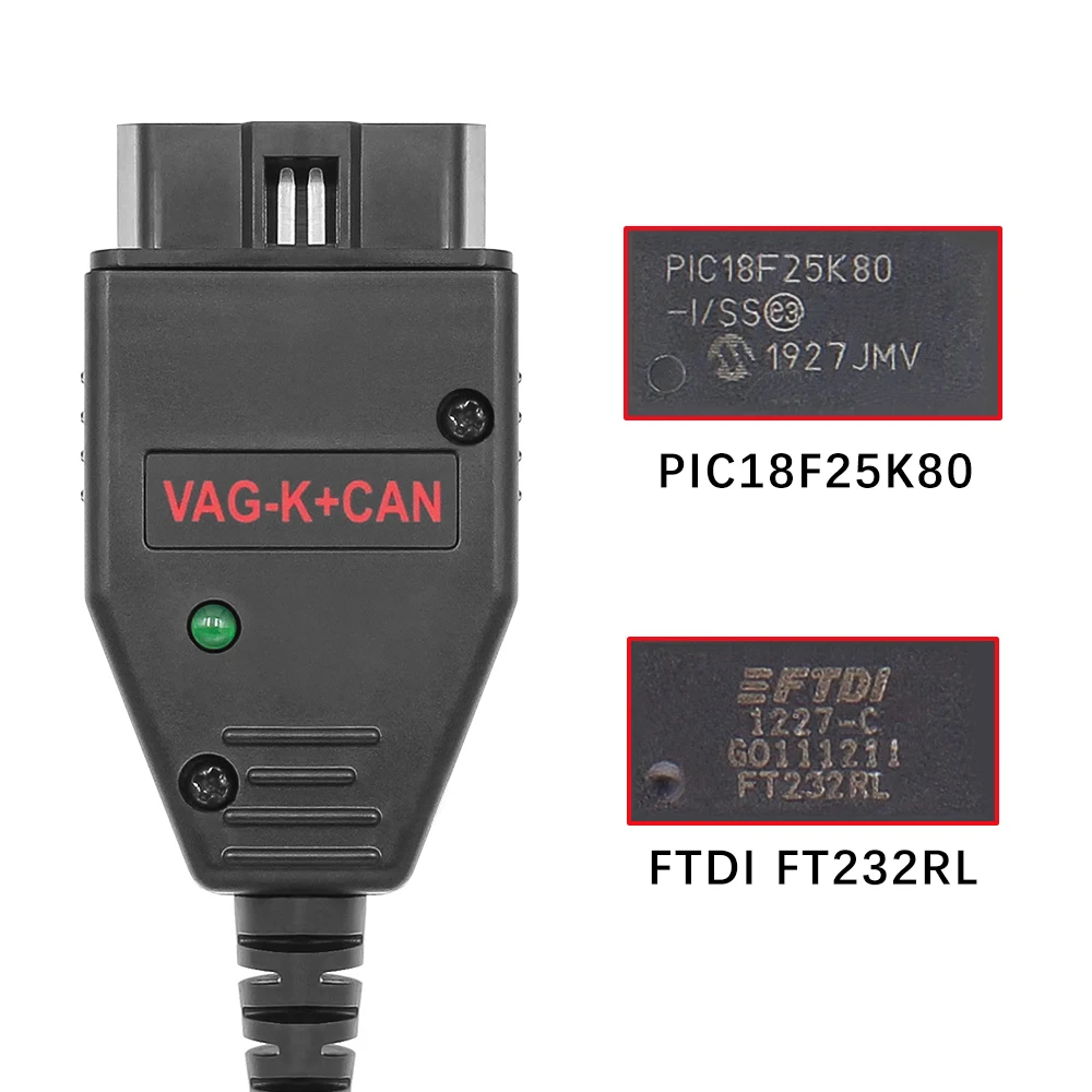 Автомобильный диагностический сканер OBD2 VAG K + CAN Commander 1 4 Can PIC18F25k80 FTDI OBD кабель для