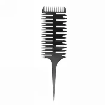 

1PC 3-Way Weaver Weaving Highlighting Salon Hair Comb Brush Big Tooth Comb Hair Dyeing Tool Comb Sectioning Unisex Comb