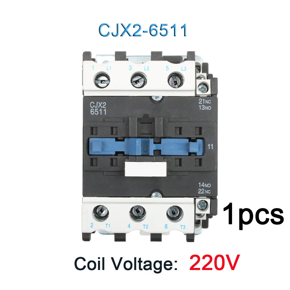 LC1-D AC Контактор стартера мотора реле CJX2-4011 CJX2-5011 CJX2-6511 CJX2-8011 Применение с Поплавковый выключатель 3P+ 1 НЗ 24V 12V 220V - Цвет: 6511-220V