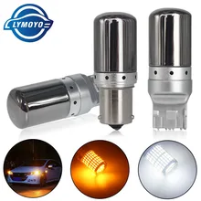 1 шт. CanBus S25 1156 BA15S P21w BAU15S PY21w T20 7440 W21W светодиодный лампы 3014 144smd Canbus Error Free указатели поворота фонарь стоп-сигнала