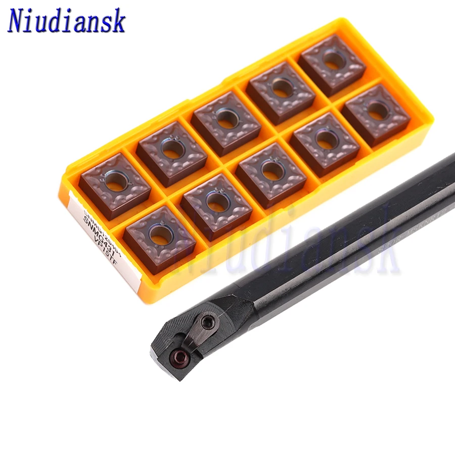 

10pcs Square Carbide Inserts SNMG1204 + 1pc S20R-MSKNR12 S25S-MSKNR12 Inner Hole Turning Tool Holder MSKNL CNC Lathe Tools Suit