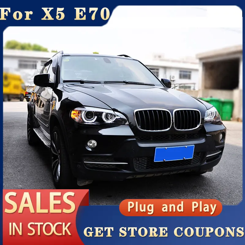 

Фасветильник для BMW X5 E70 s 2007-2013 X6 E71, фары «ангельские глазки», светодиодные дневные ходовые огни, подсветильник ка s, Сигналы поворота