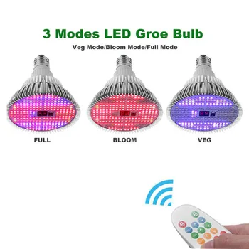 

280 LED Full Spectrum Plant Grow Light Bulbs With Timer Remote Control Dimmable Phyto Lamp Indoor 100W Greenhouse Growing Lights