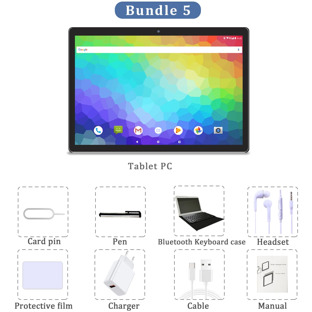 2021 Global Version 10 Inch Tablet PC Android 8.0 10 Core 6GB RAM 64GB ROM 1920*1200 Dual SIM Cards Gaming Cheap Tablets the newest tablet Tablets