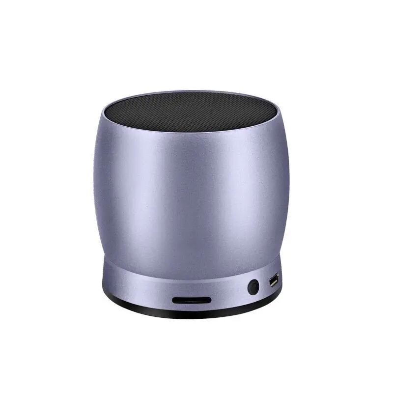 Черный Беспроводной bluetooth-динамик маленький стальной спикер Портативная карта мини открытый сабвуфер маленький стальной спикер - Цвет: Черный