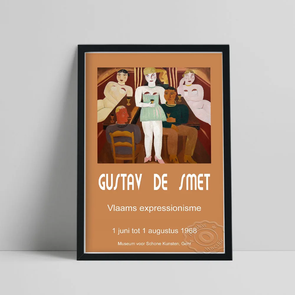 

Vintage Exhibition Poster, Gustave De Smet Viaams The Good House Print, Expressionnisme Wall Art, Figure Portrait Wall Painting