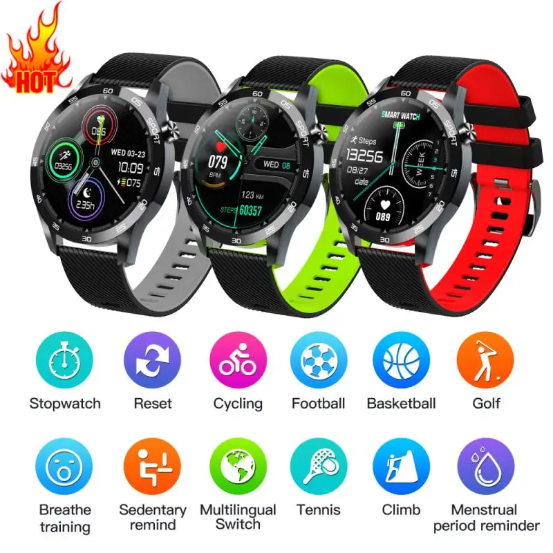 F22L Smart Bracelet Body Temperature Breathing Training Function Blood Oximeter Sports Watches Heart Rate Monitor | Электроника