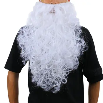 

O Cosplay Santa Claus White Beard Wig Funny Fake White Santa Claus Beard Wig Christmas Fancy Costume Props Accessories Adult