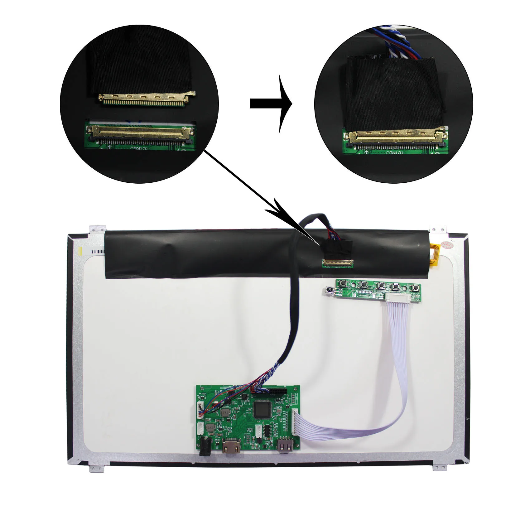 HD-MI.USB LCD controller board Work With 14inch 15.6inch 1366x768 LTN140AT02 LTN140AT07 LP140WH1 LTN156AT17 LTN156AT02