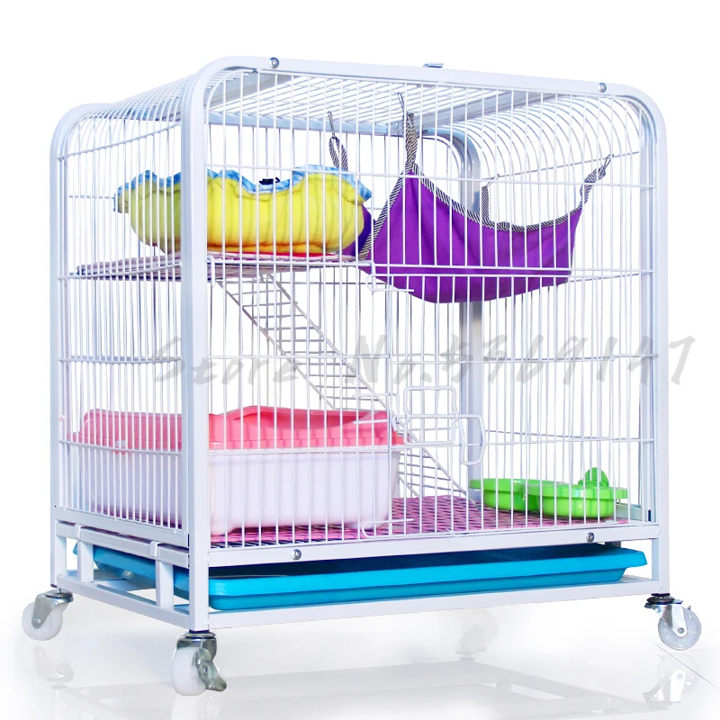 Трехслойная клетка для кошек большая трехслойная домашних животных|Дома конуры