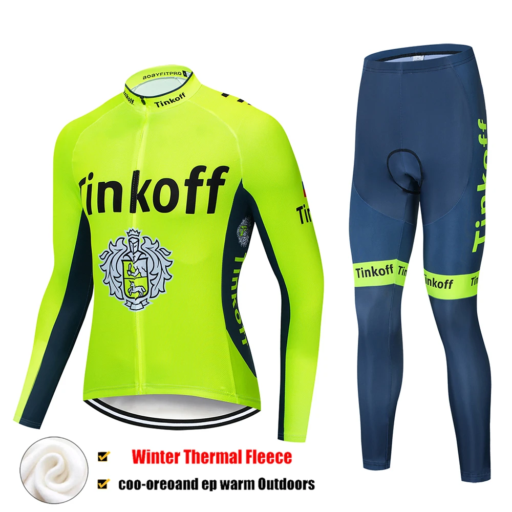 Pic Color Tinkoff теплая зимняя теплая флисовая одежда для велоспорта NW Мужской трикотажный костюм для езды на велосипеде MTB Одежда комбинезон комплект - Color: Pic Color